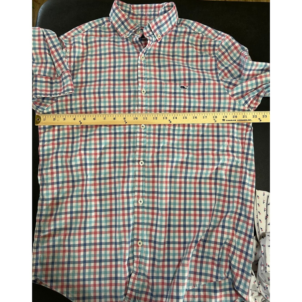Vineyard Vines‎ Shirt Bundle/2 Mens M Multicolor Plaid Tucker & Sailboat Polo - Picture 16 of 16